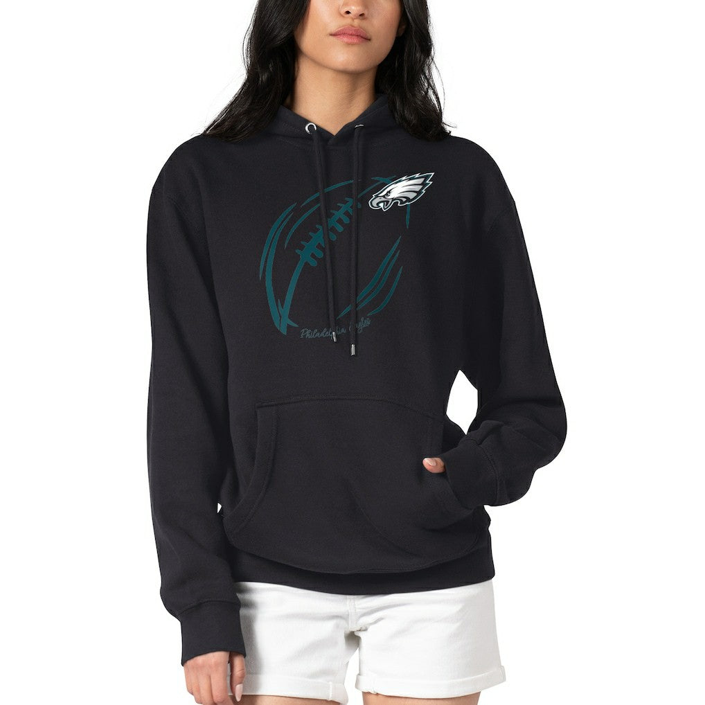 Philadelphia Eagles  G-III 4Her by Carl Banks Women's Football Logo Fleece Tri-Blend Pullover Hoodie