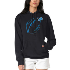 Detroit Lions  G-III 4Her by Carl Banks Women's Football Logo Fleece Tri-Blend Pullover Hoodie