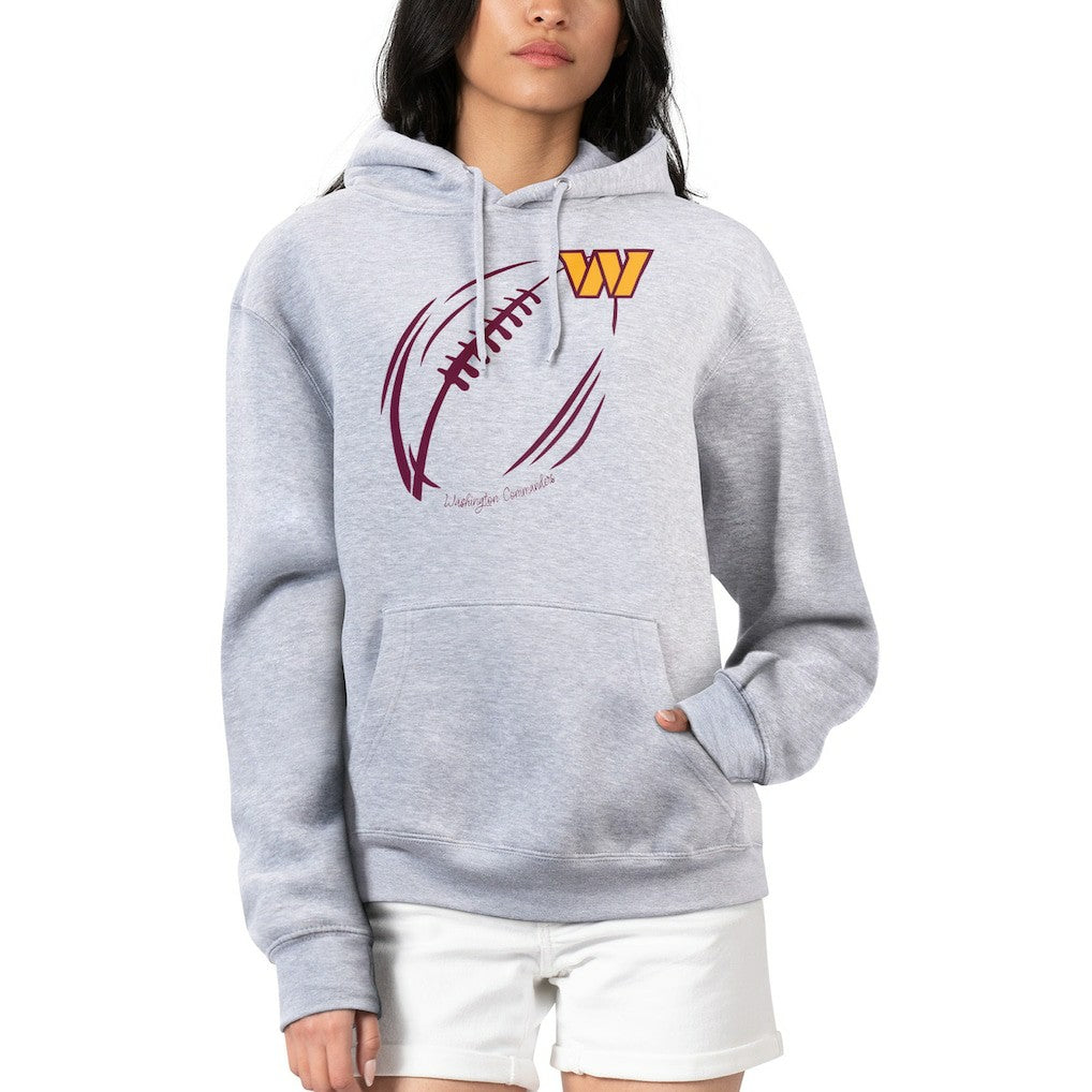 Washington Commanders  G-III 4Her by Carl Banks Women's Football Logo Fleece Tri-Blend Pullover Hoodie