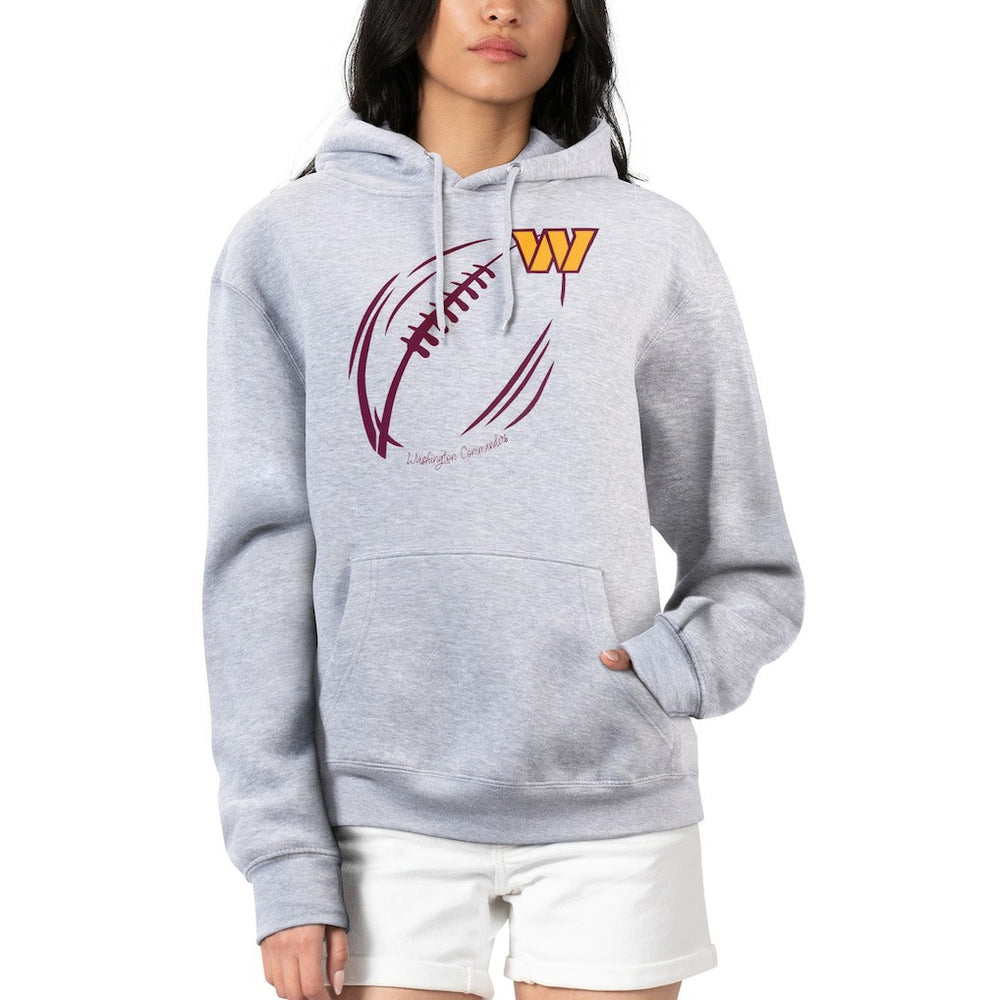 Washington Commanders  G-III 4Her by Carl Banks Women's Football Logo Fleece Tri-Blend Pullover Hoodie