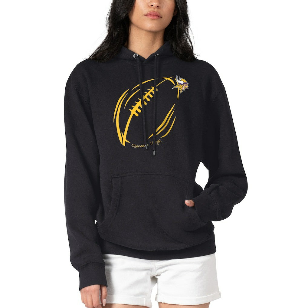 Minnesota Vikings  G-III 4Her by Carl Banks Women's Football Logo Fleece Tri-Blend Pullover Hoodie