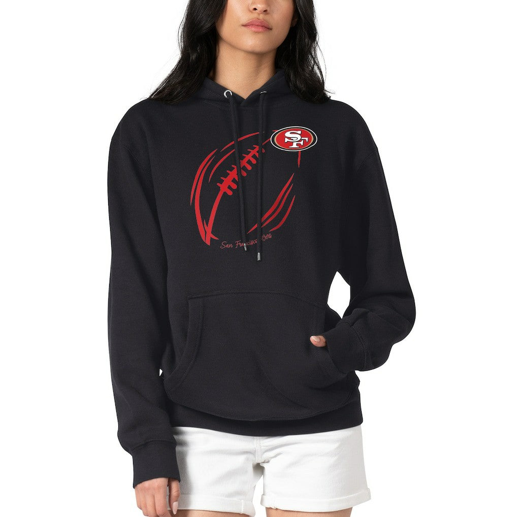 San Francisco 49ers  G-III 4Her by Carl Banks Women's Football Logo Fleece Tri-Blend Pullover Hoodie