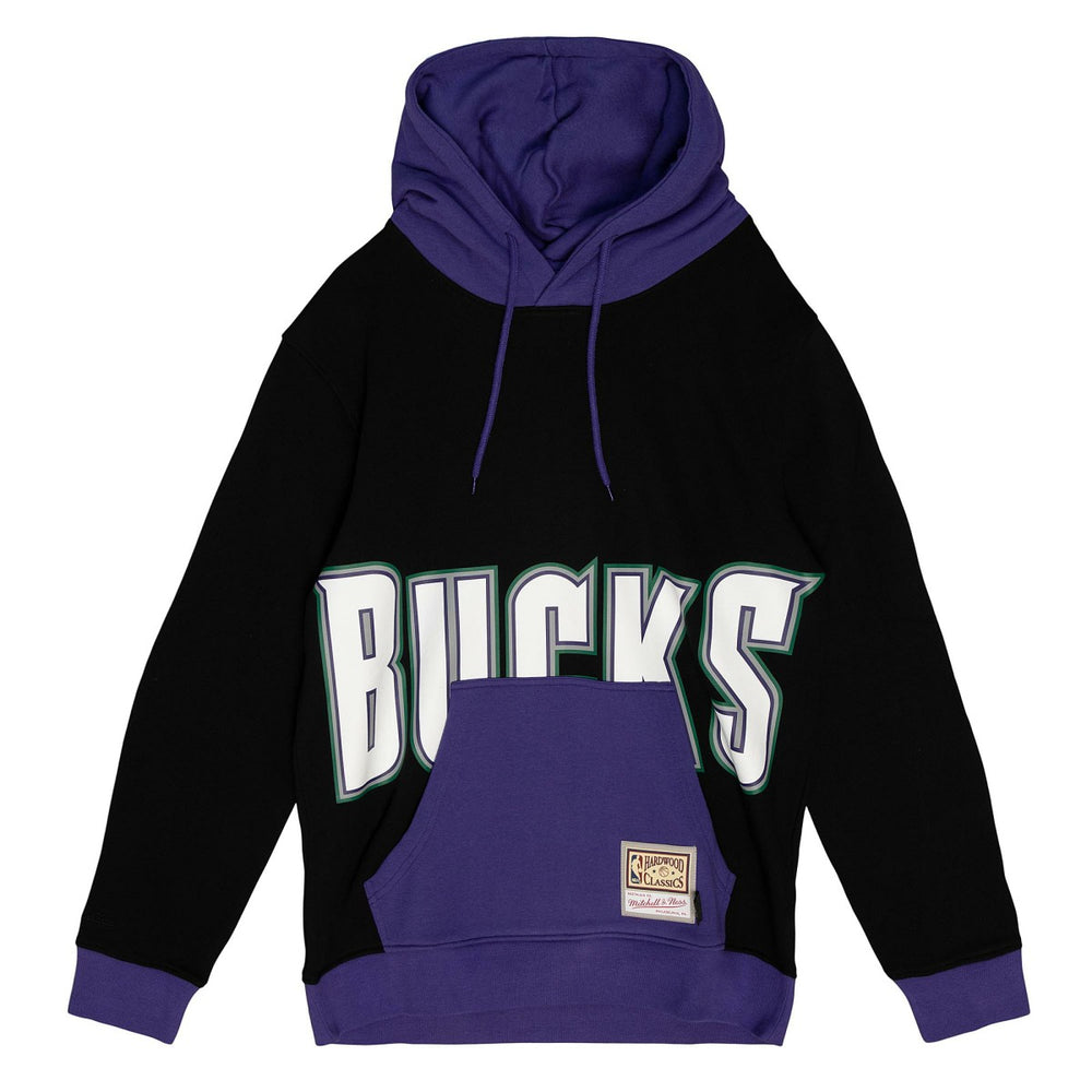 Milwaukee Bucks Hardwood Classics Big Face 5.0 Pullover Hoodie For Sale
