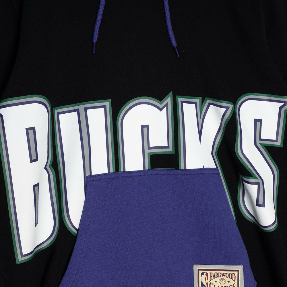 Milwaukee Bucks Hardwood Classics Big Face 5.0 Pullover Hoodie For Sale