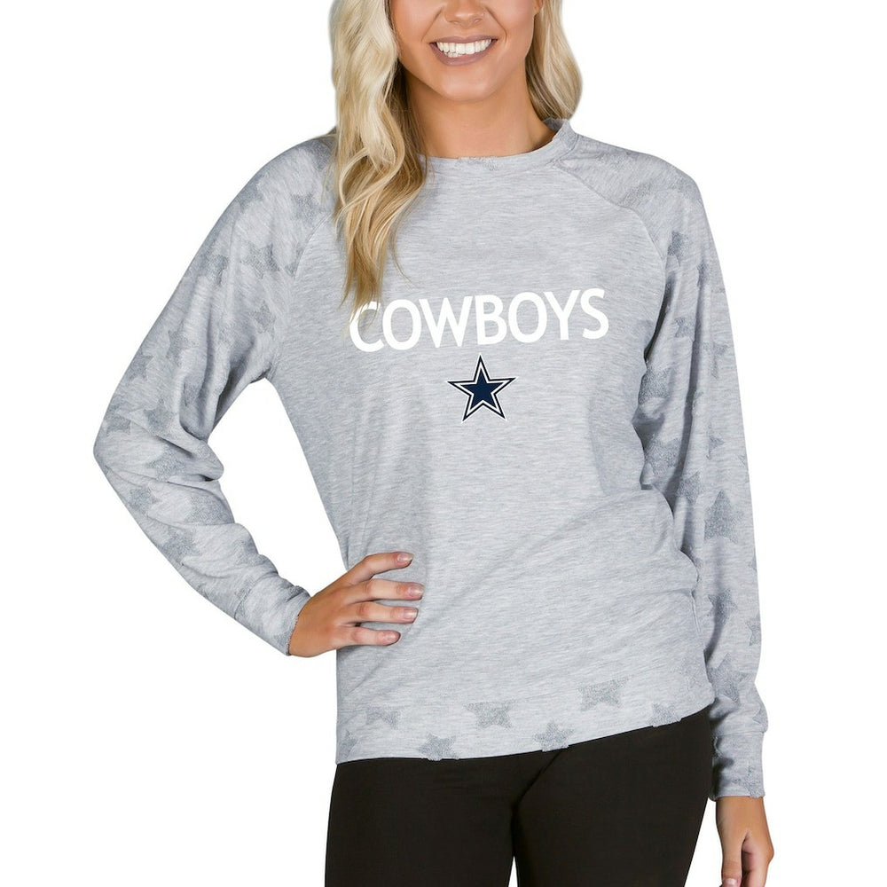 Dallas Cowboys  Concepts Sport Women's Medal Jacquard Terry Long Sleeve Top