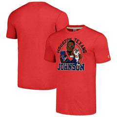 Houston Texans  Andre Johnson  Homage Caricature Retired Player Tri-Blend T-Shirt