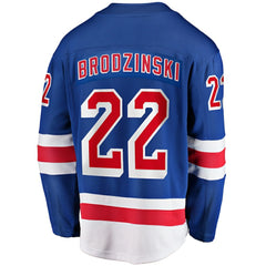 Jonny Brodzinski New York Rangers Fanatics Home Premier Breakaway Player Jersey Online