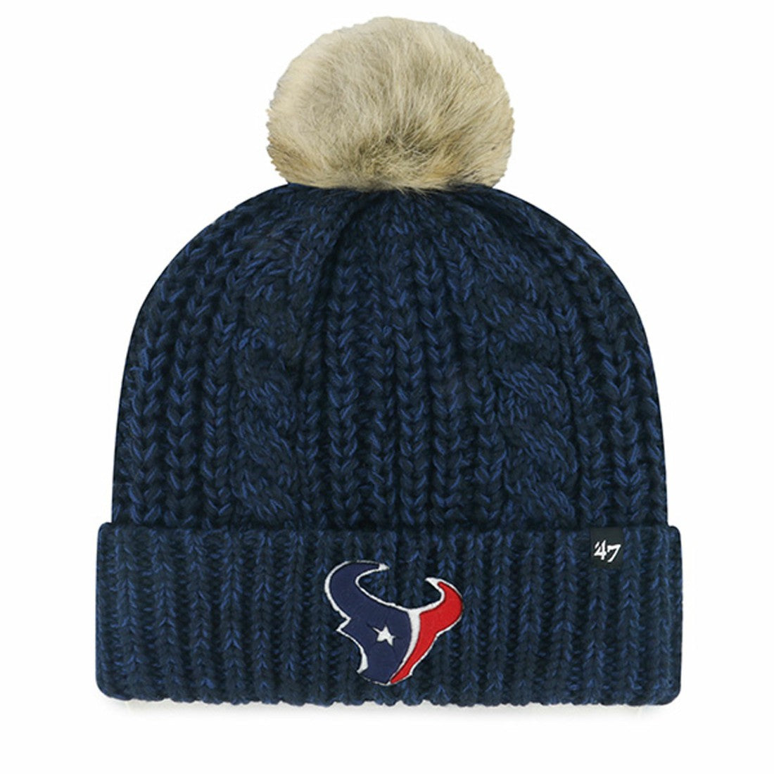 Houston Texans 47 brand '47 Women's Meeko Cuffed Knit Hat with Pom