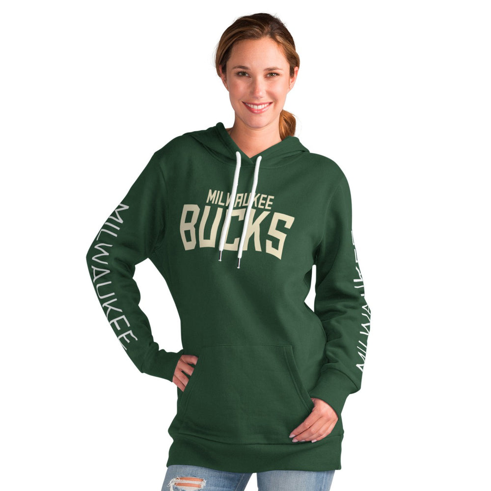 Milwaukee Bucks G-III 4Her by Carl Banks Women's Base Coach Pullover Hoodie Outlet