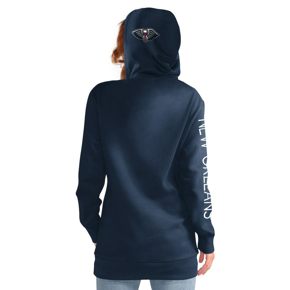 New Orleans Pelicans G-III 4Her by Carl Banks Women's Base Coach Pullover Hoodie New