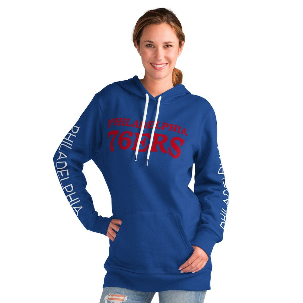 Philadelphia 76ers G-III 4Her by Carl Banks Women's Base Coach Pullover Hoodie Outlet