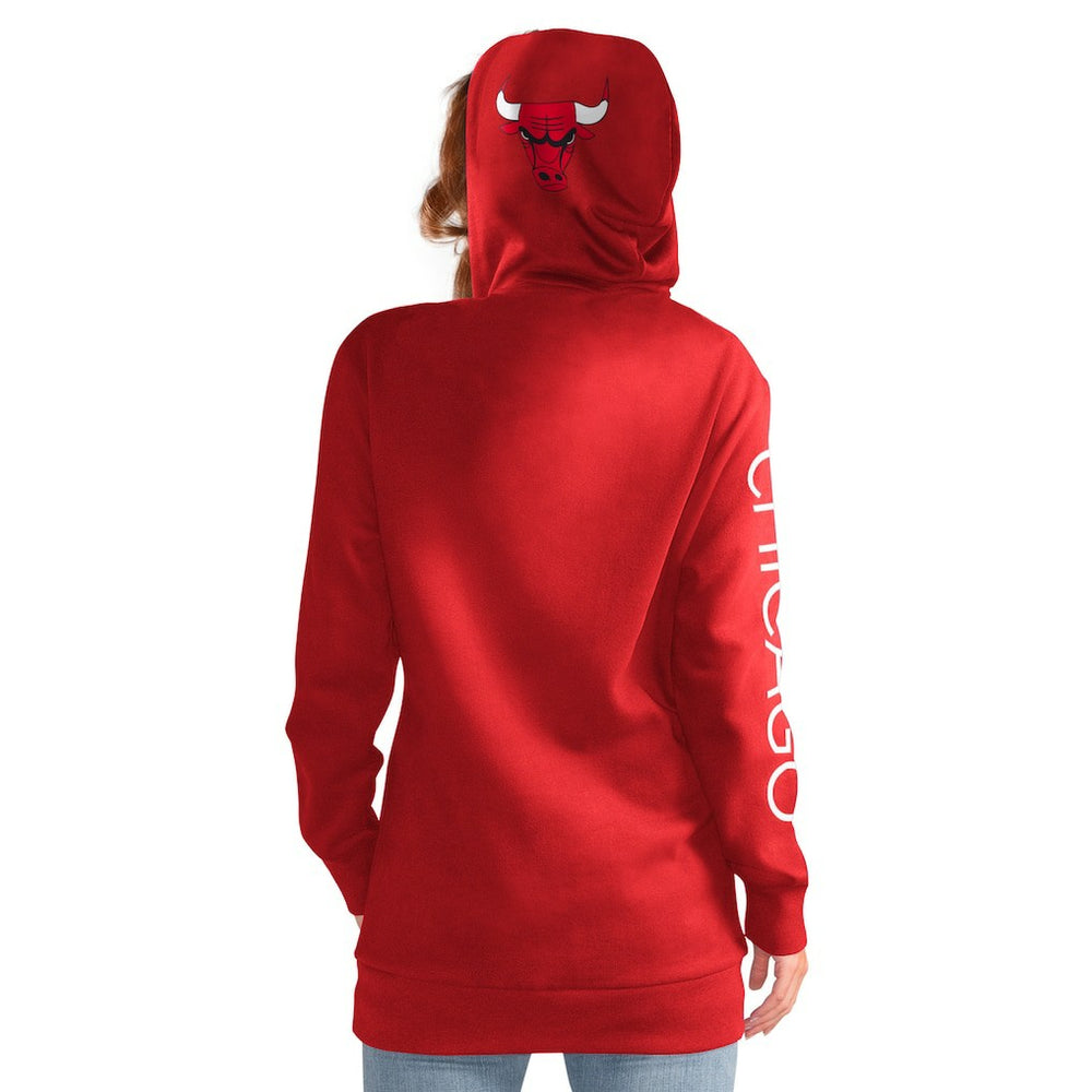 Chicago Bulls G-III 4Her by Carl Banks Women's Base Coach Pullover Hoodie New