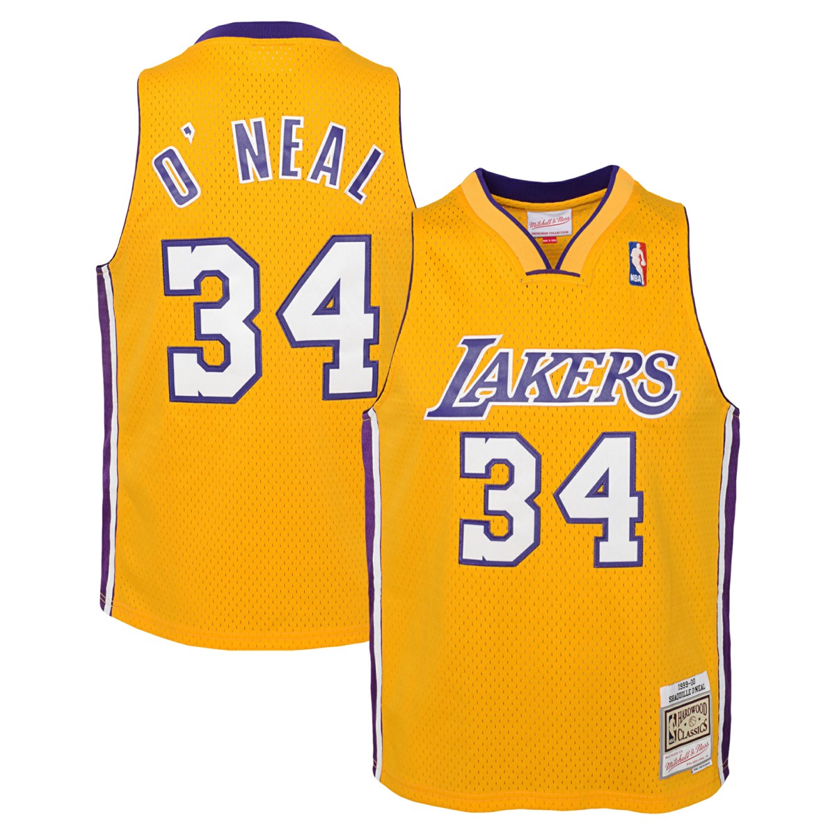 Shaquille O'Neal Los Angeles Lakers Youth 1999/00 Hardwood Classics Swingman Jersey New