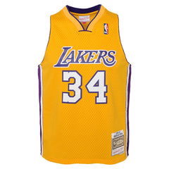 Shaquille O'Neal Los Angeles Lakers Youth 1999/00 Hardwood Classics Swingman Jersey New