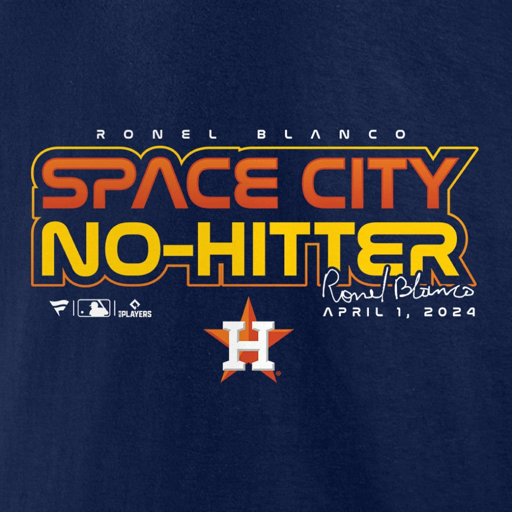 Ronel Blanco Houston Astros  Space City No-Hitter T-Shirt – Navy | MLB For sale
