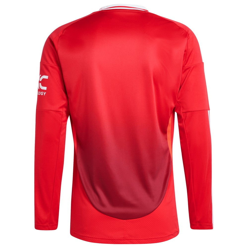 Manchester United 2024/25 Home Long Sleeve Replica Jersey Red - Adidas