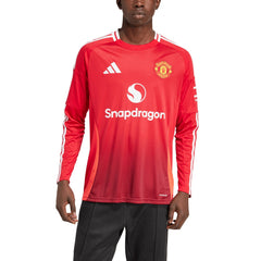 Manchester United 2024/25 Home Long Sleeve Replica Jersey Red - Adidas