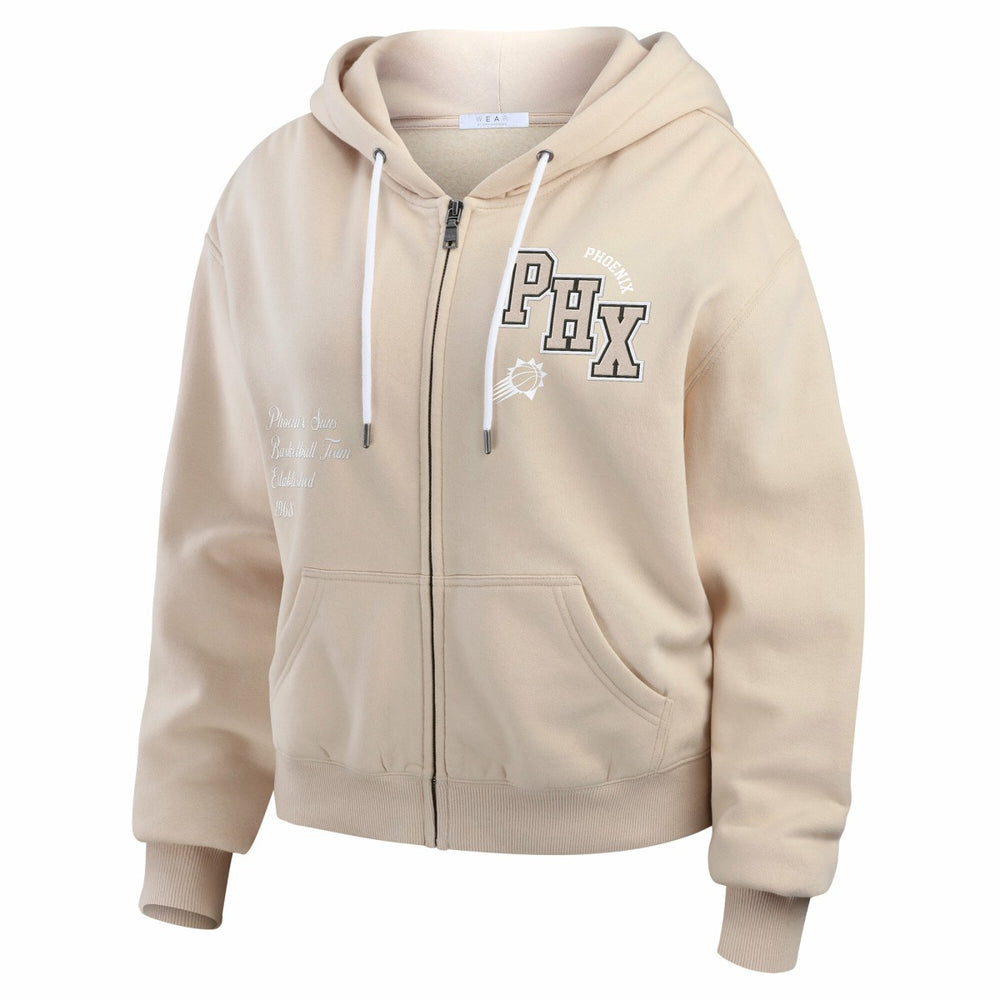 Phoenix Suns WEAR by Erin Andrews Women's Plus Size Tonal Felt Patch Full-Zip Hoodie Outlet