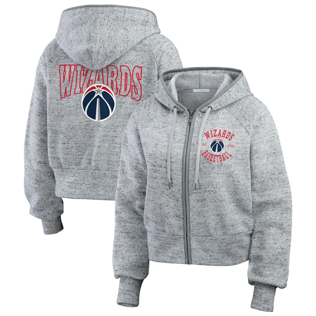 Washington Wizards WEAR by Erin Andrews Women's Speckled Radiator Full-Zip Hoodie Online