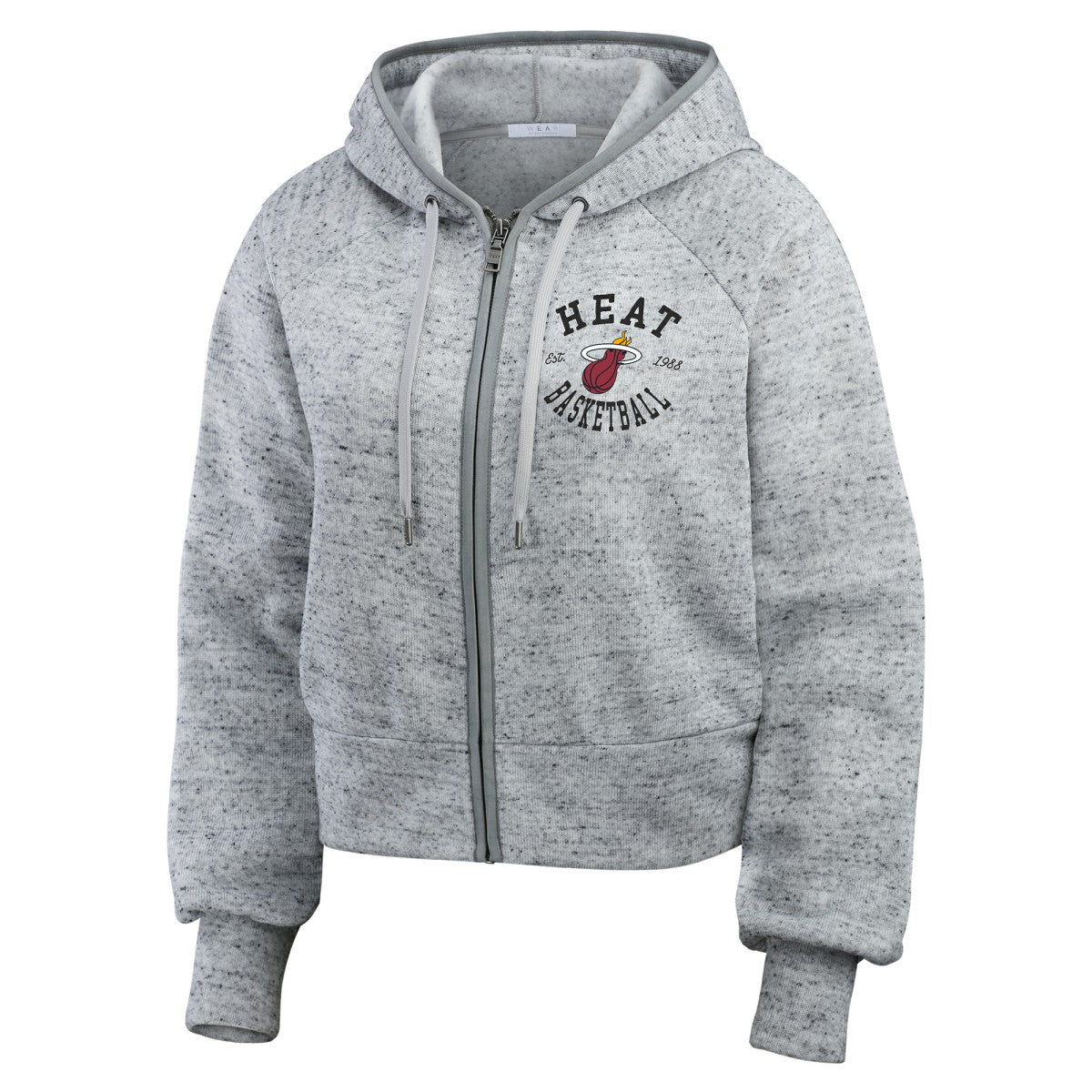 Miami Heat WEAR by Erin Andrews Women's Speckled Radiator Full-Zip Hoodie Discount