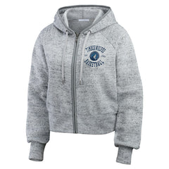Minnesota Timberwolves WEAR by Erin Andrews Women's Speckled Radiator Full-Zip Hoodie On Sale