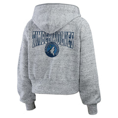 Minnesota Timberwolves WEAR by Erin Andrews Women's Speckled Radiator Full-Zip Hoodie On Sale