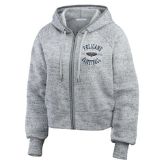 New Orleans Pelicans WEAR by Erin Andrews Women's Speckled Radiator Full-Zip Hoodie On Sale
