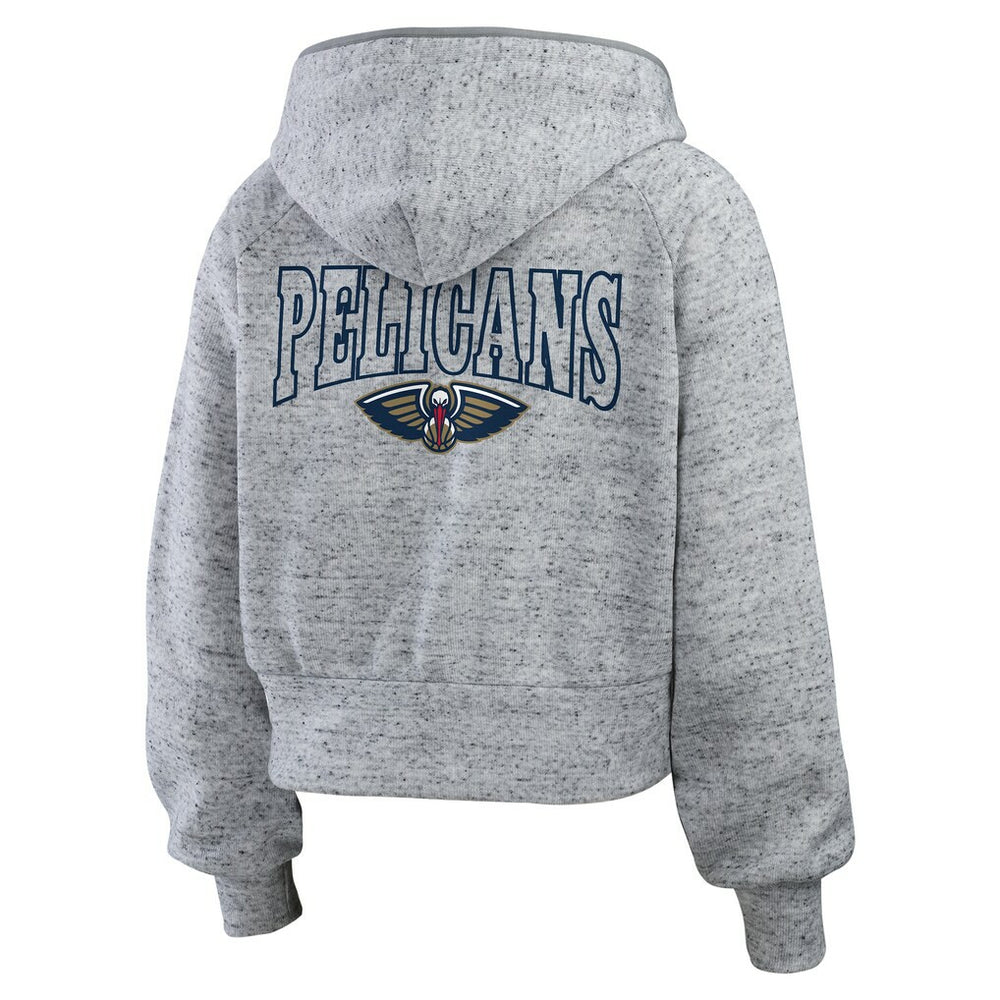 New Orleans Pelicans WEAR by Erin Andrews Women's Speckled Radiator Full-Zip Hoodie On Sale
