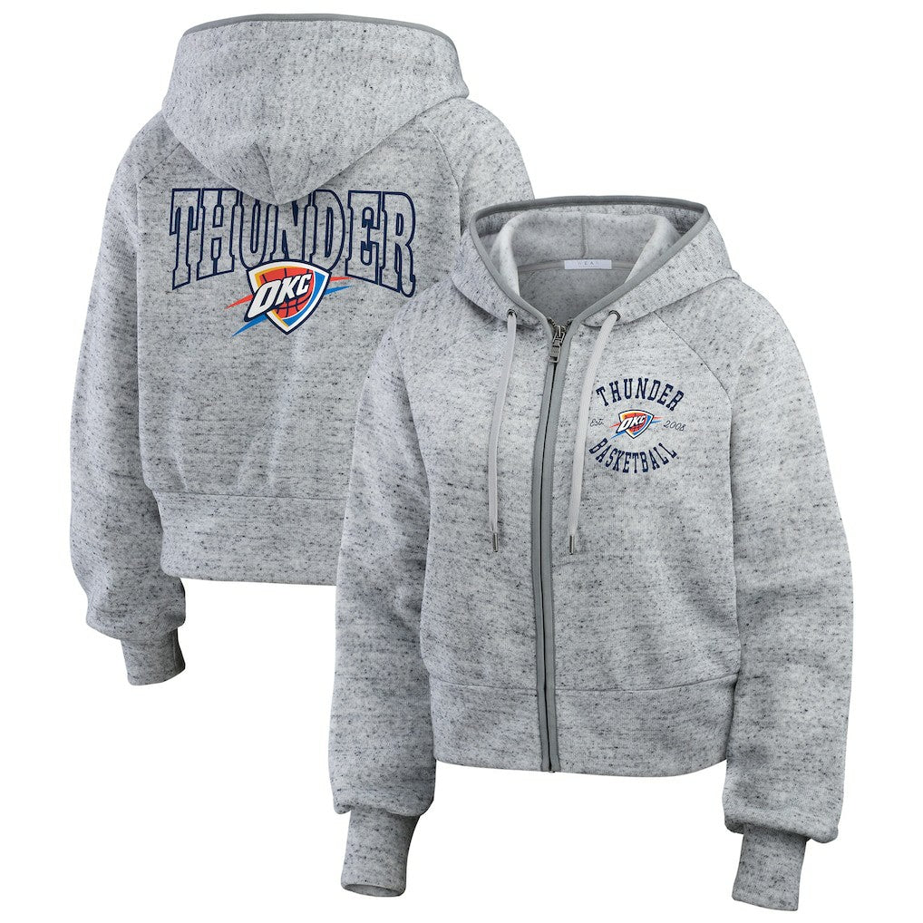 Oklahoma City Thunder WEAR by Erin Andrews Women's Speckled Radiator Full-Zip Hoodie Outlet