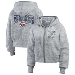 Oklahoma City Thunder WEAR by Erin Andrews Women's Speckled Radiator Full-Zip Hoodie Outlet
