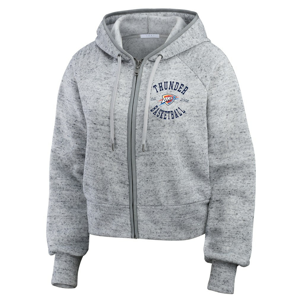Oklahoma City Thunder WEAR by Erin Andrews Women's Speckled Radiator Full-Zip Hoodie Outlet
