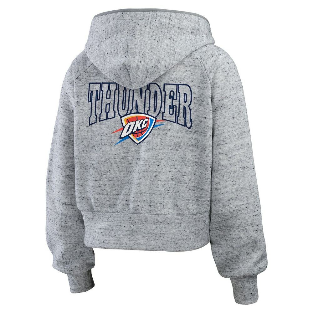 Oklahoma City Thunder WEAR by Erin Andrews Women's Speckled Radiator Full-Zip Hoodie Outlet