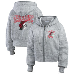Portland Trail Blazers WEAR by Erin Andrews Women's Speckled Radiator Full-Zip Hoodie Online