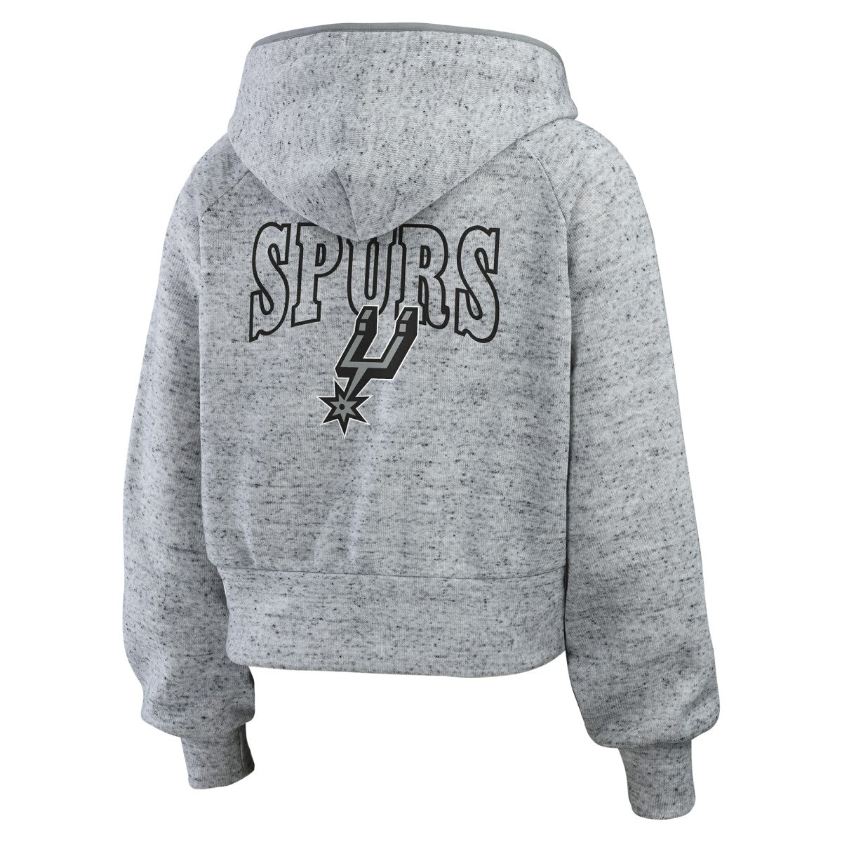 San Antonio Spurs WEAR by Erin Andrews Women's Speckled Radiator Full-Zip Hoodie For Sale