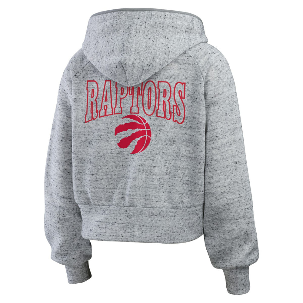 Toronto Raptors WEAR by Erin Andrews Women's Speckled Radiator Full-Zip Hoodie For Sale