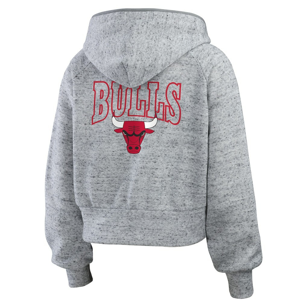 Chicago Bulls WEAR by Erin Andrews Women's Speckled Radiator Full-Zip Hoodie Discount