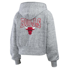 Chicago Bulls WEAR by Erin Andrews Women's Speckled Radiator Full-Zip Hoodie Discount