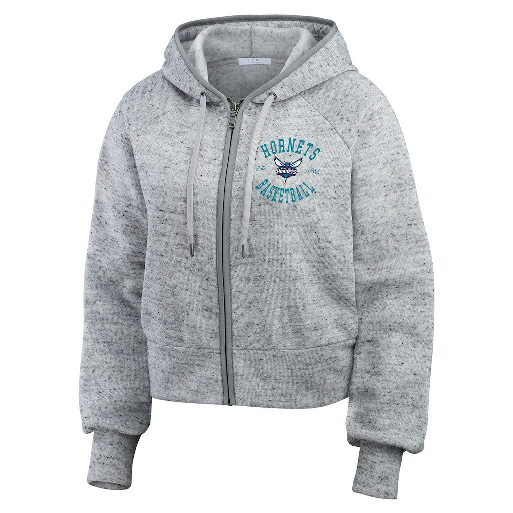 Charlotte Hornets WEAR by Erin Andrews Women's Speckled Radiator Full-Zip Hoodie Online