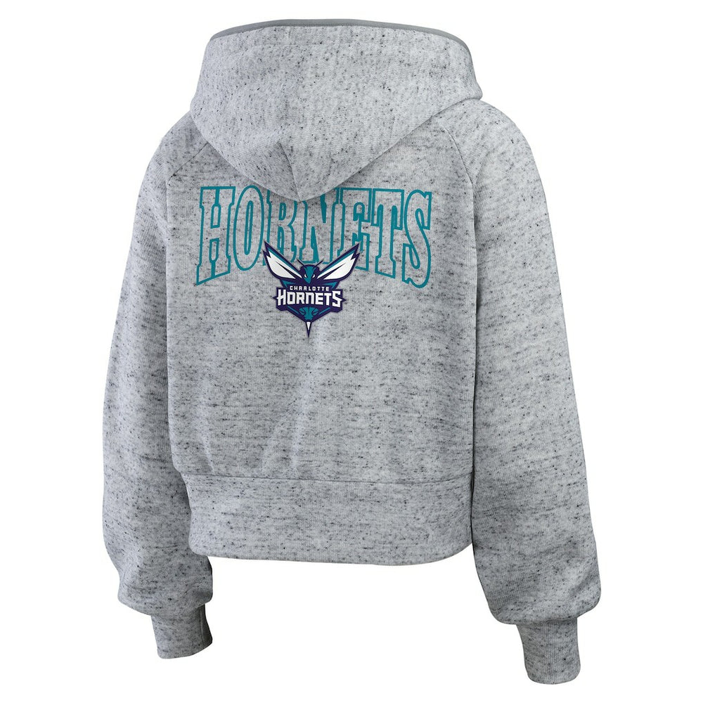Charlotte Hornets WEAR by Erin Andrews Women's Speckled Radiator Full-Zip Hoodie Online