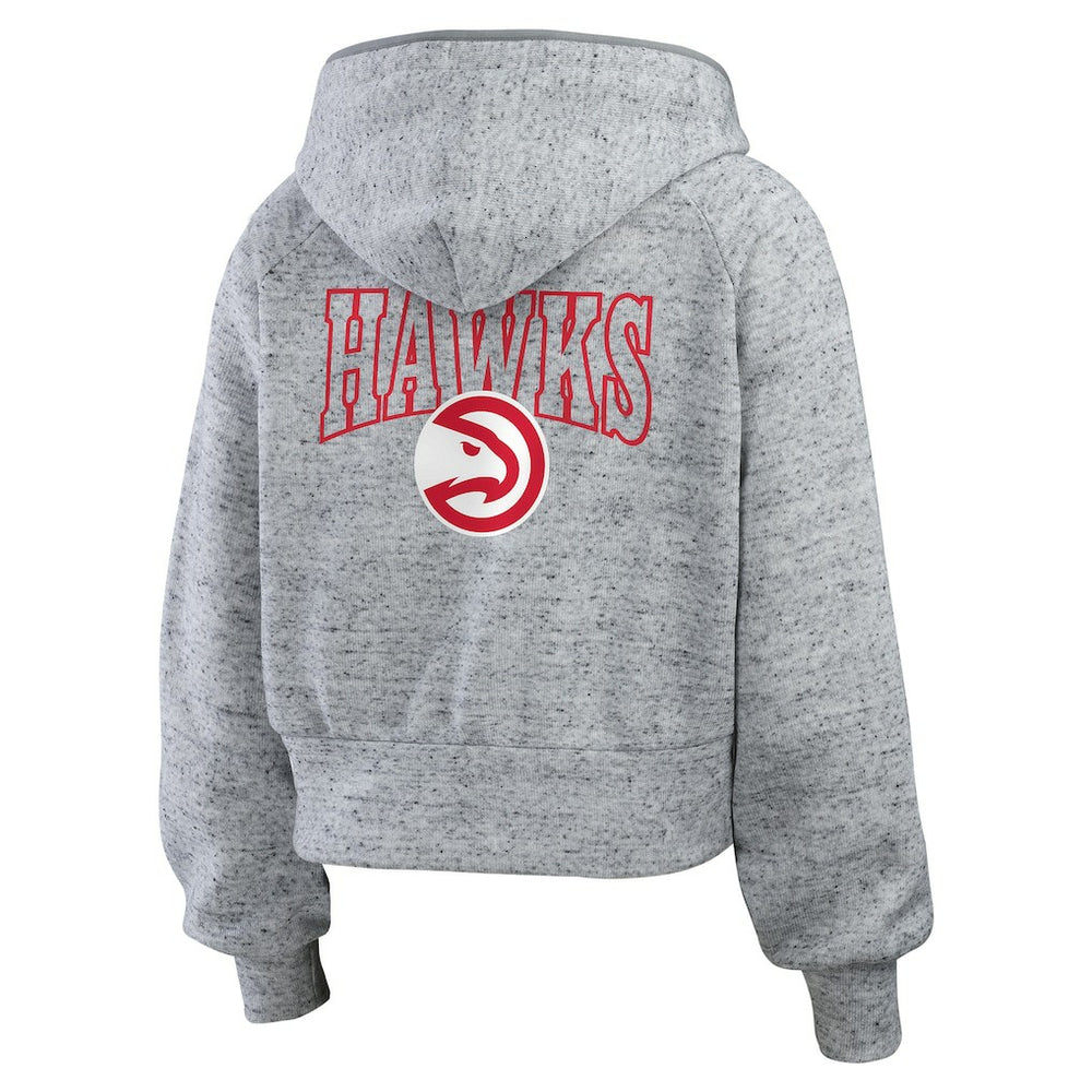 Atlanta Hawks WEAR by Erin Andrews Women's Speckled Radiator Full-Zip Hoodie Outlet