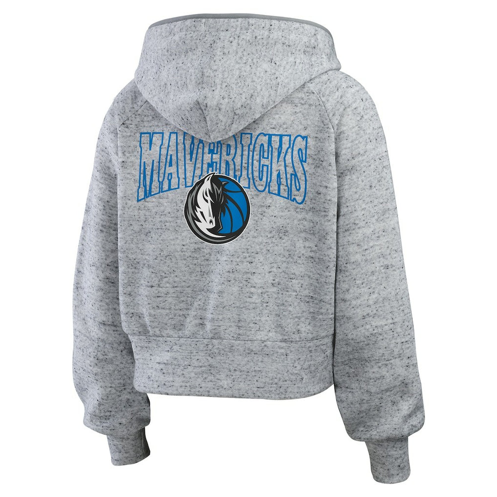 Dallas Mavericks WEAR by Erin Andrews Women's Speckled Radiator Full-Zip Hoodie sale New