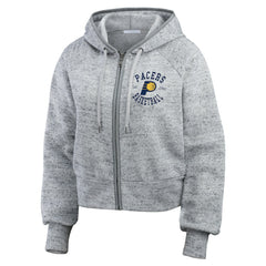Indiana Pacers WEAR by Erin Andrews Women's Speckled Radiator Full-Zip Hoodie On Sale