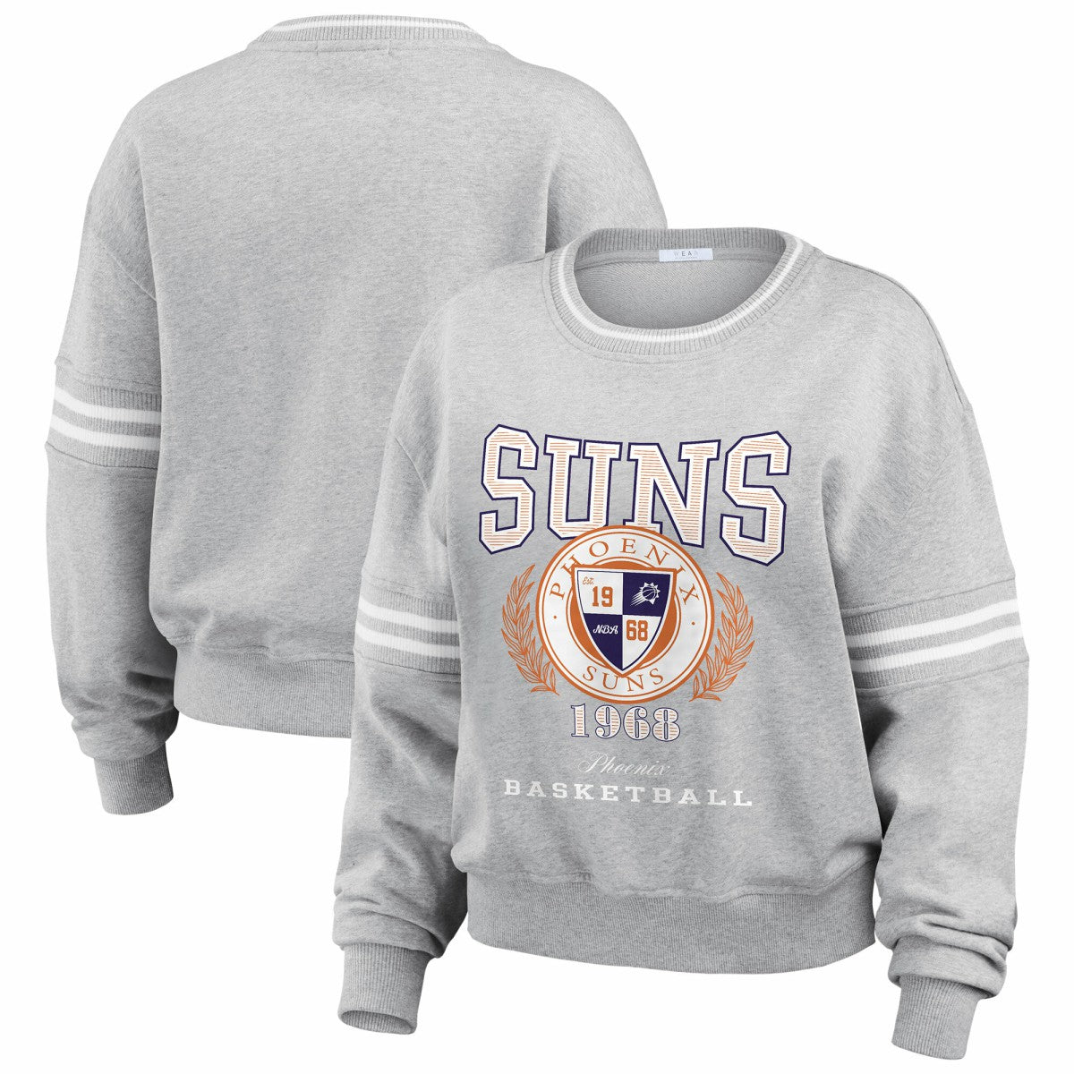 Phoenix Suns WEAR by Erin Andrews Women's French Terry Pullover Sweatshirt On Sale