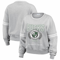 Milwaukee Bucks WEAR by Erin Andrews Women's French Terry Pullover Sweatshirt Online