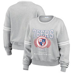 Philadelphia 76ers WEAR by Erin Andrews Women's French Terry Pullover Sweatshirt Discount