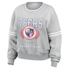Philadelphia 76ers WEAR by Erin Andrews Women's French Terry Pullover Sweatshirt Discount
