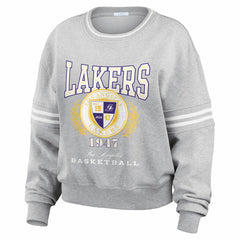 Los Angeles Lakers WEAR by Erin Andrews Women's French Terry Pullover Sweatshirt Discount