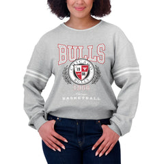 Chicago Bulls WEAR by Erin Andrews Women's French Terry Pullover Sweatshirt On Sale