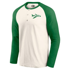 New York Jets Fanatics Darius Rucker Collection Raglan Henley Long Sleeve T-Shirt