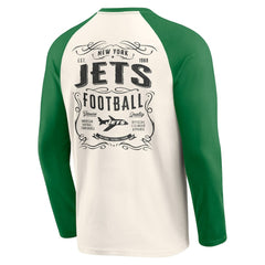New York Jets Fanatics Darius Rucker Collection Raglan Henley Long Sleeve T-Shirt